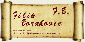 Filip Boraković vizit kartica